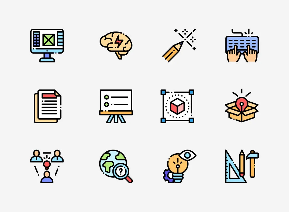 Creative Process Vector Icons