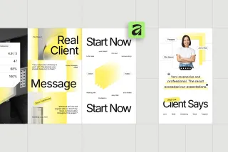 Client Testimonials Instagram Pack for Affinity