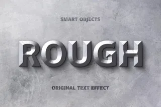 Rough Silver Steel Text Effect