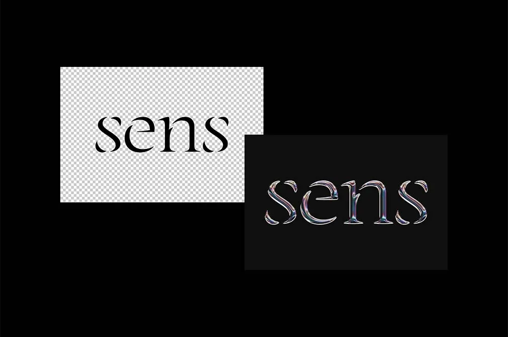 Glossy Chrome Text Effect