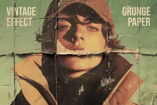 Vintage Crumpled Photo Effect