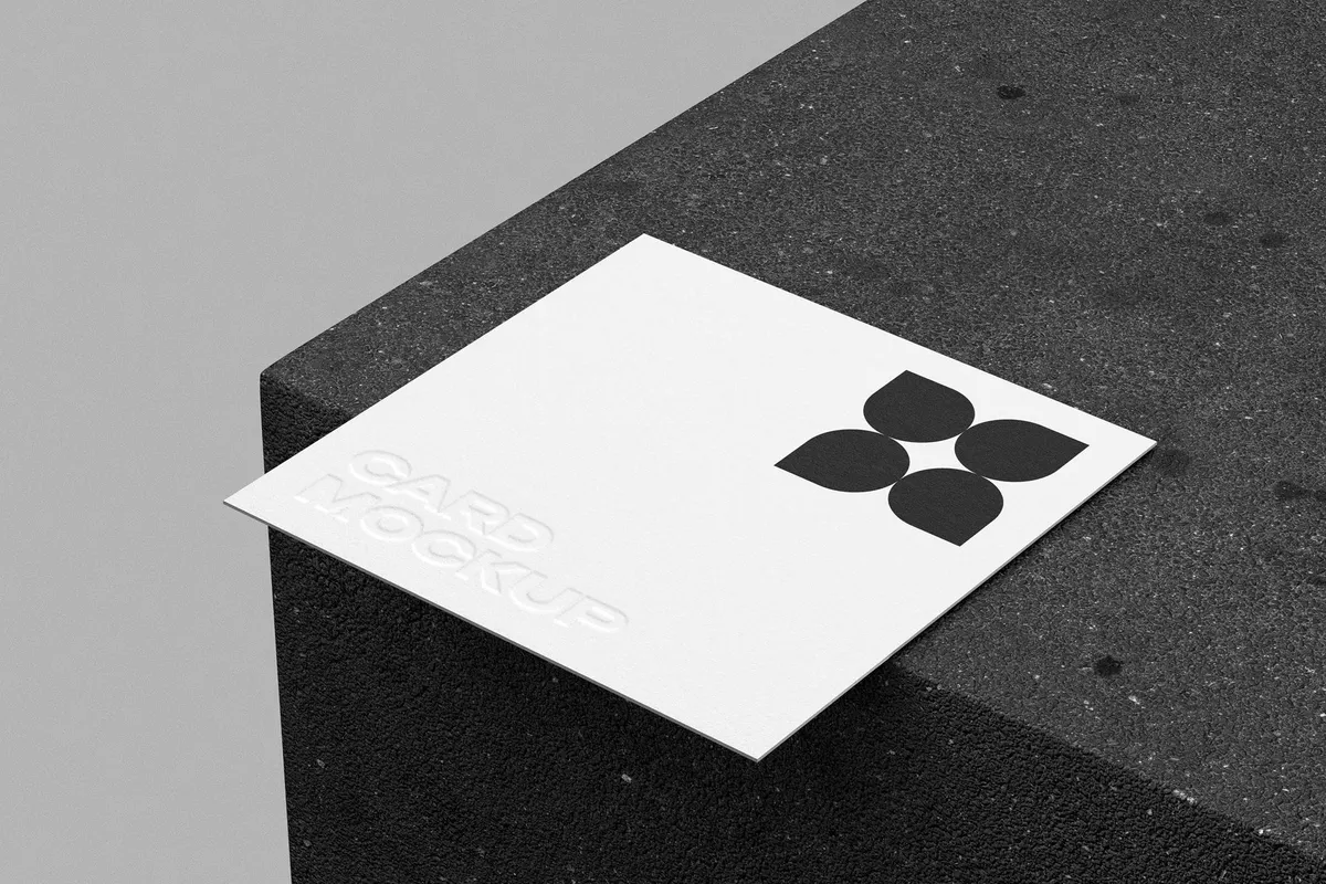 Minimalist Square Card Mockup