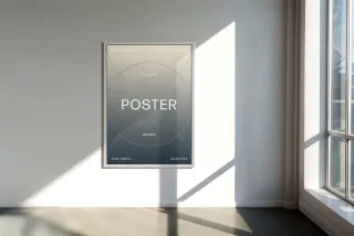 Minimalist Studio Poster Mockup