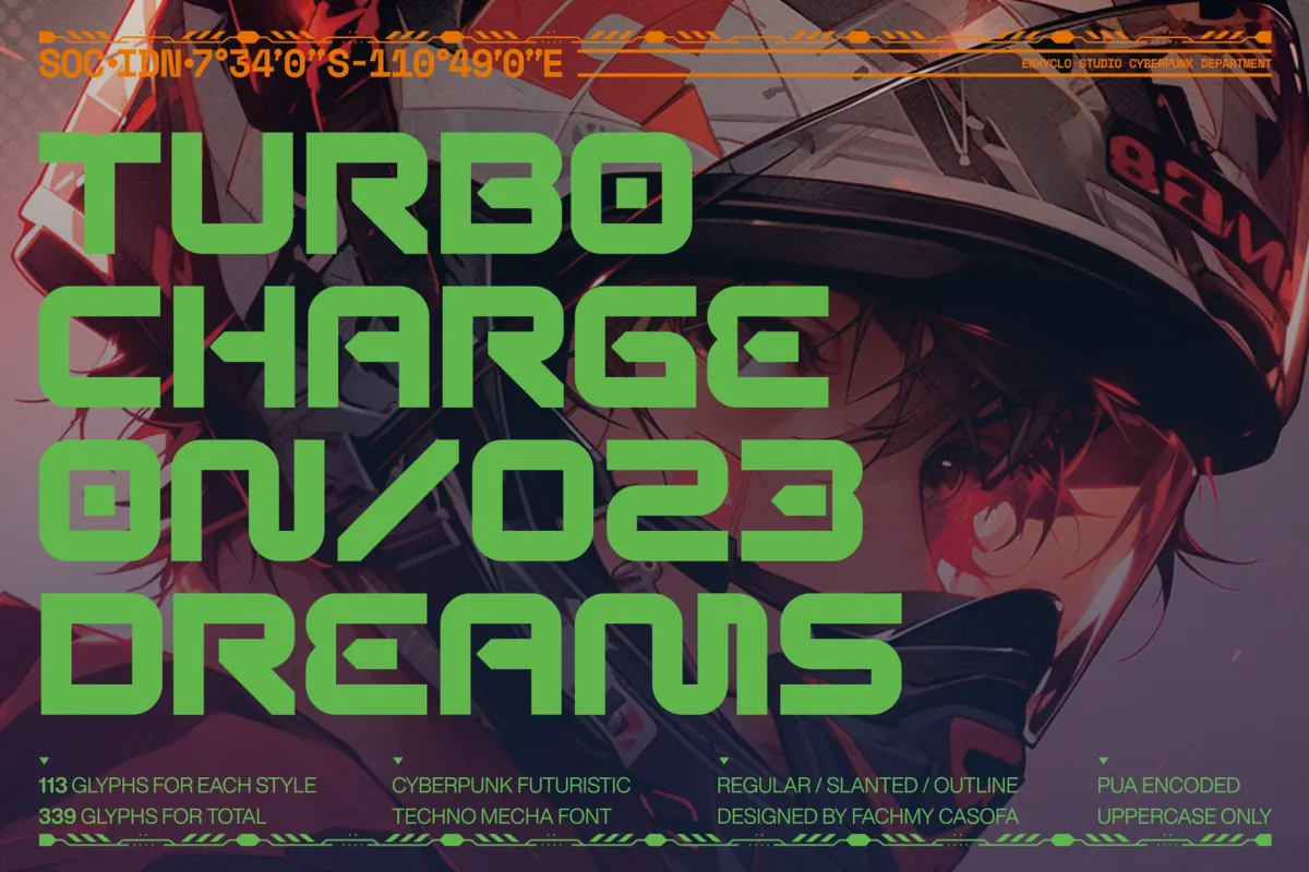 Moreks - Cyberpunk Futuristic Font