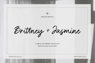 Brittney and Jasmine - Signature Brush Font