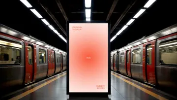 Subway Digital Signage Mockup