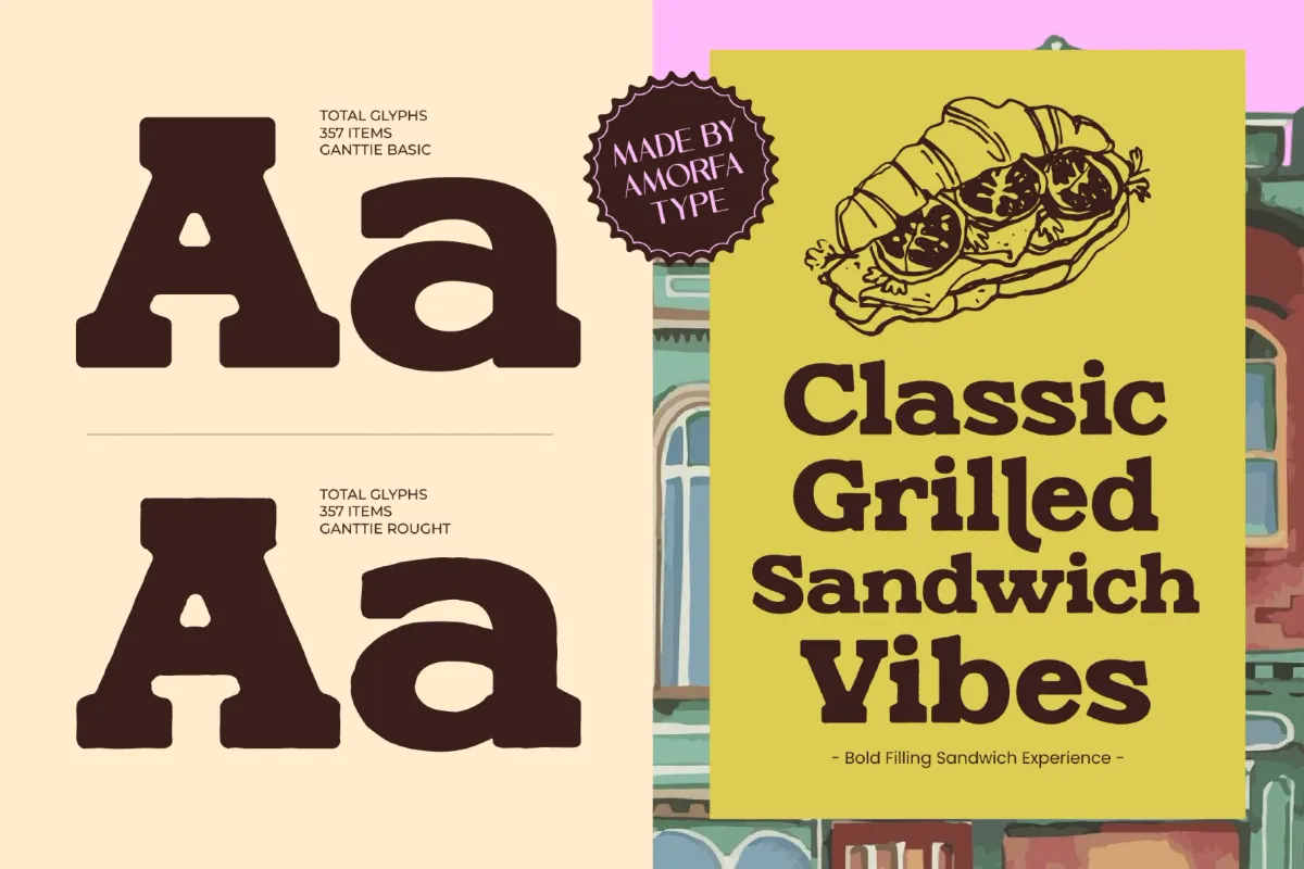 Ganttie - Bold Retro Serif Font