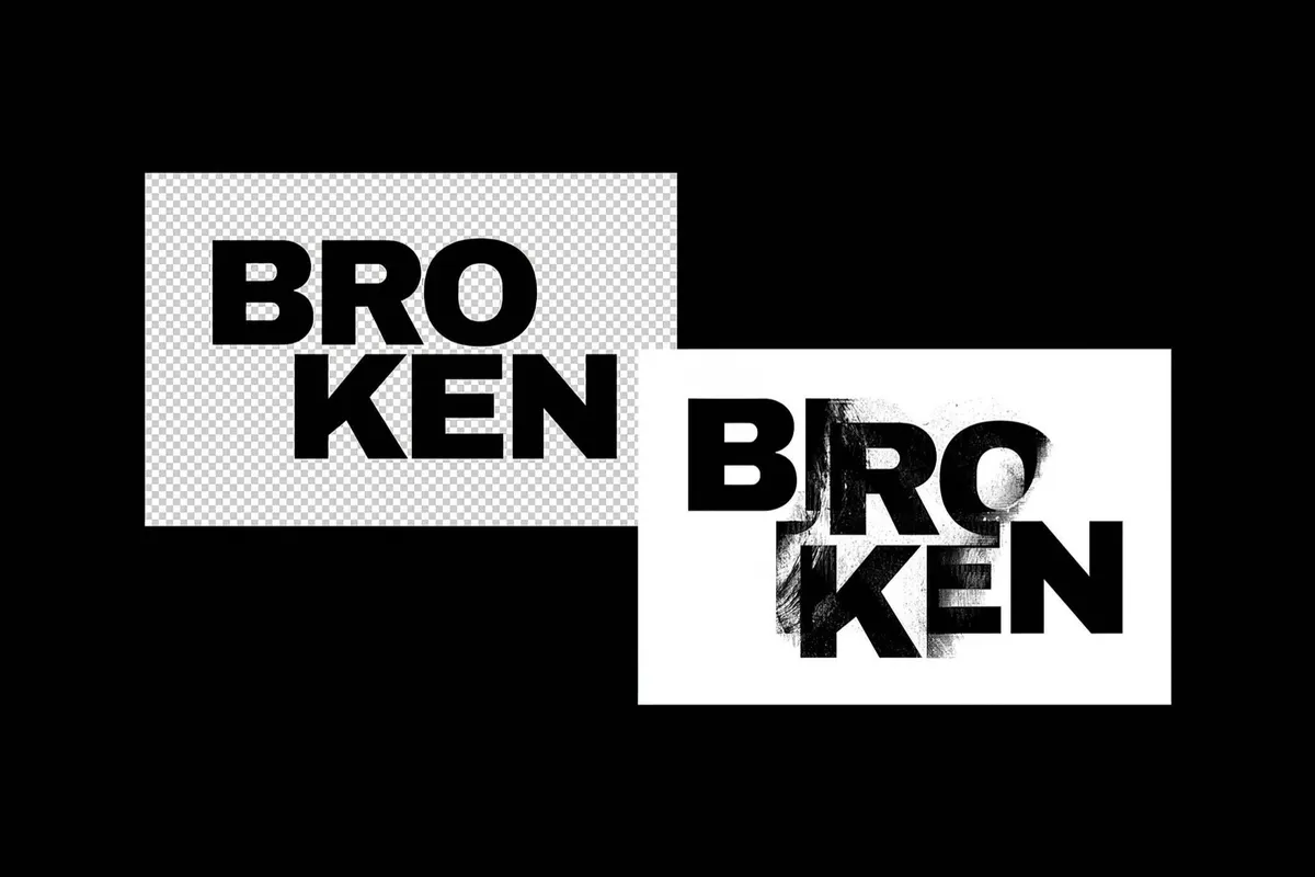 Broken Xerox Distressed Text Effect