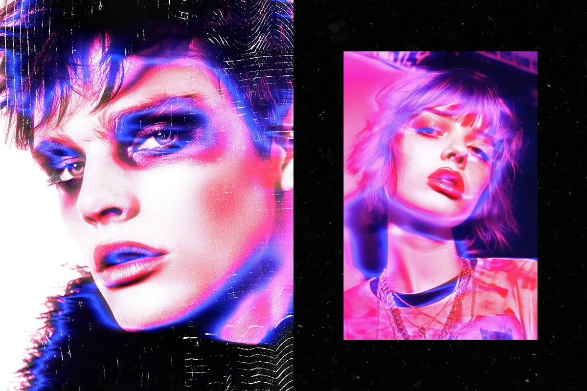 Y2K Halftone Photo Effect