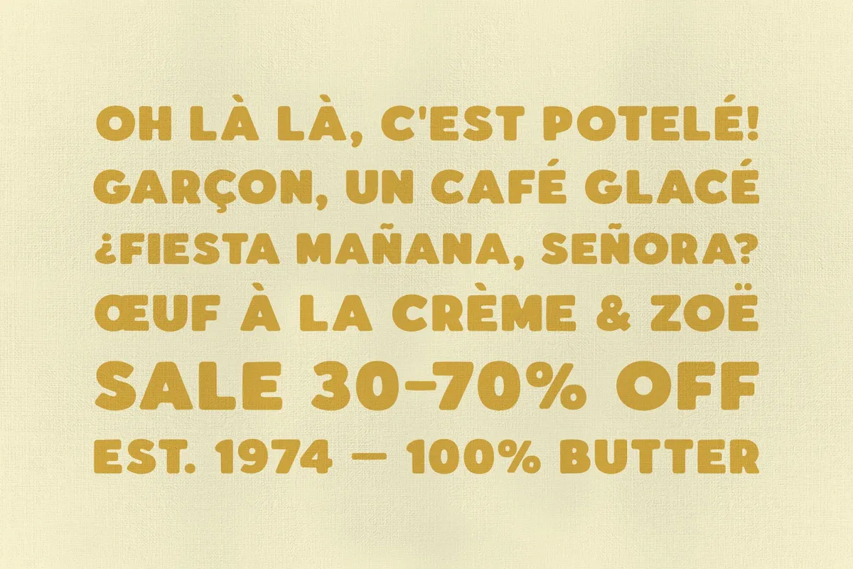 Potelé - Chubby Rounded Display Font