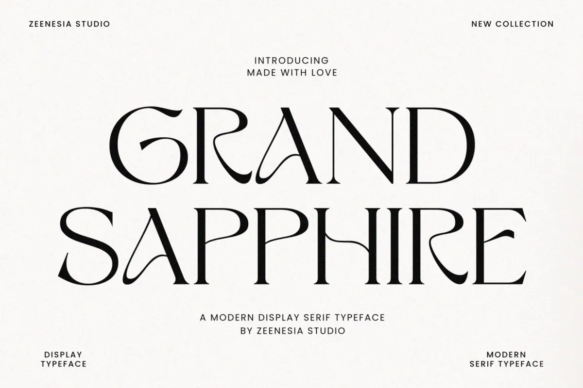 Grand Sapphire — Elegant Display Serif Font