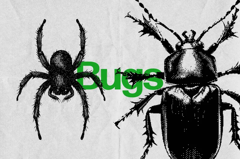 Bugs Dithering Bitmap Vector Shapes