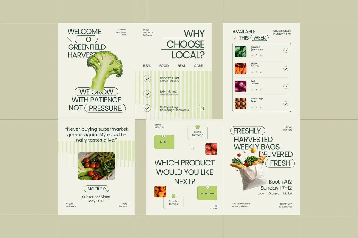 Farm Product Instagram Pack for CANVA
