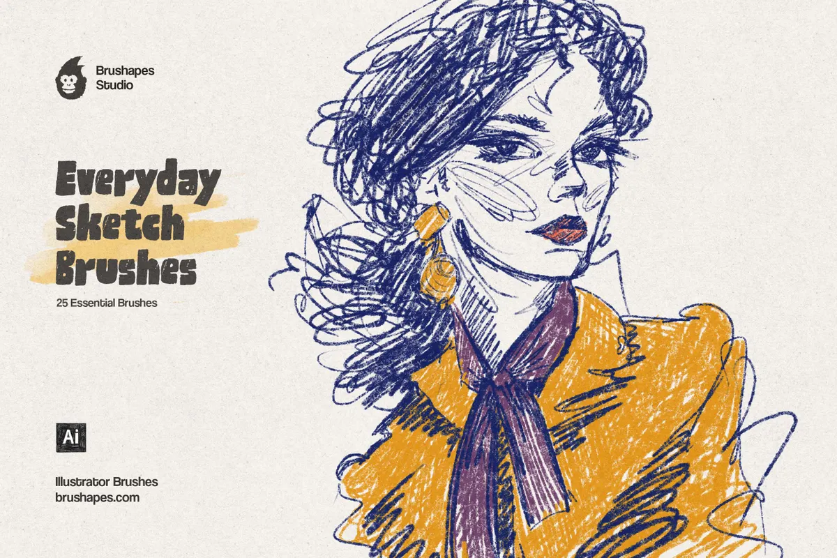 Everyday Sketch Illustrator Brushes