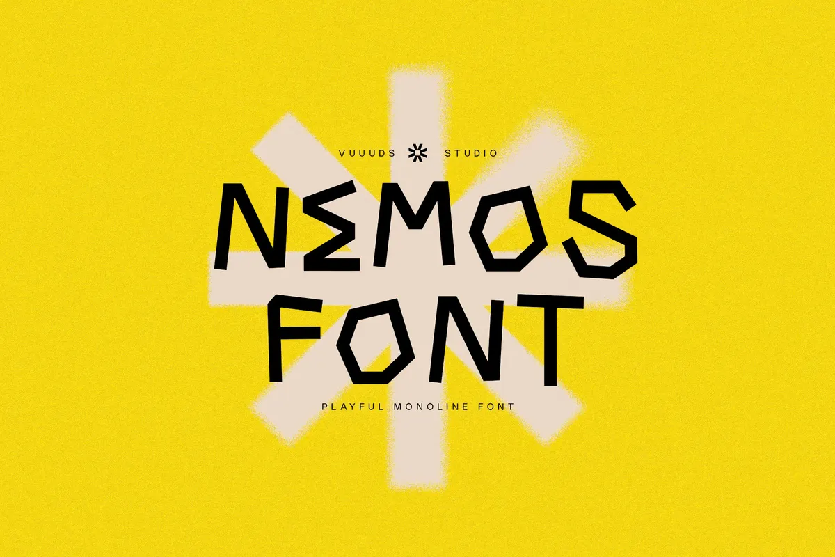 Nemos - Rough Display Font