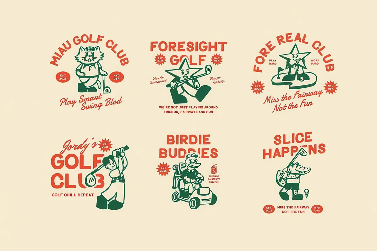 Retro Golf Vector Collection