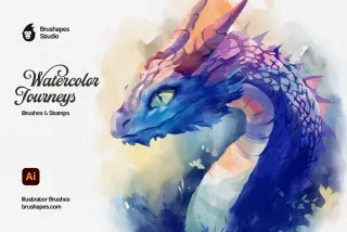 Watercolor Journeys Illustrator Brushes