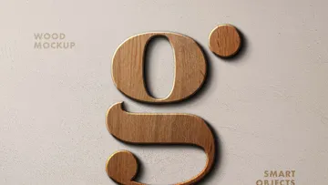 Rustic Wooden Sign Logo Mockup