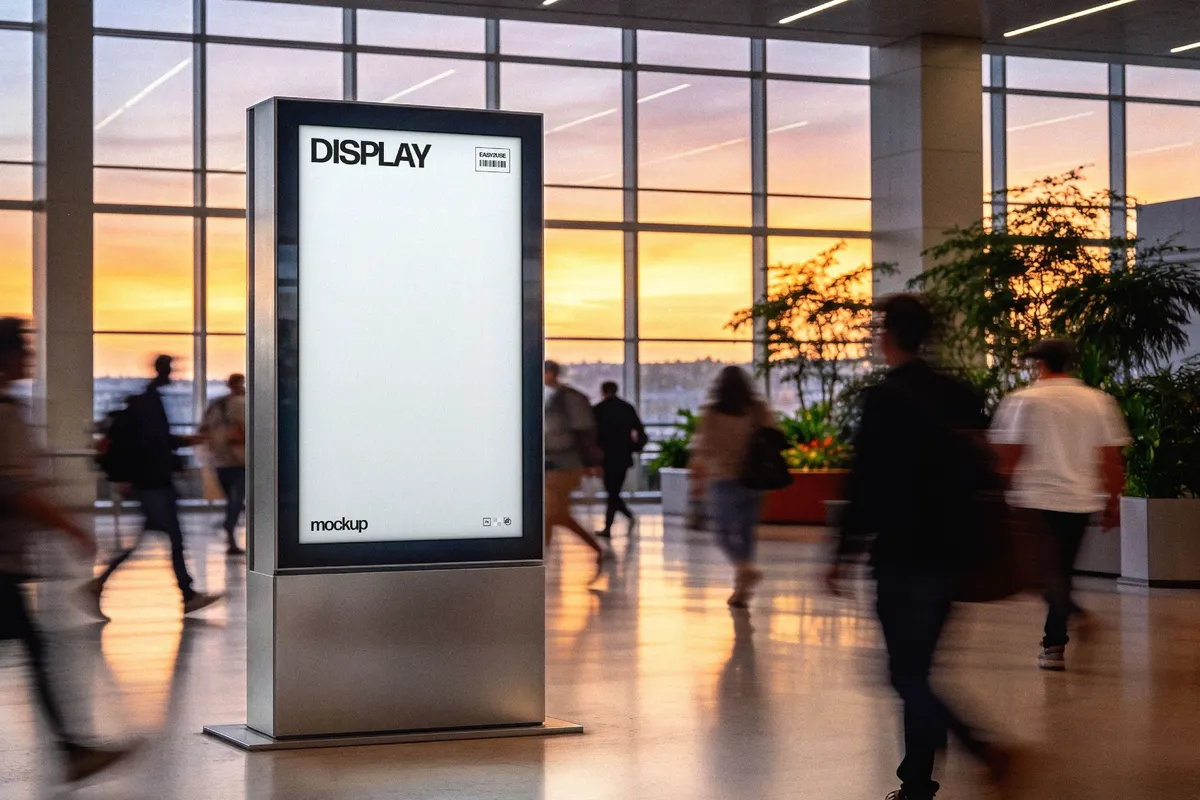 Airport Digital Display Mockup