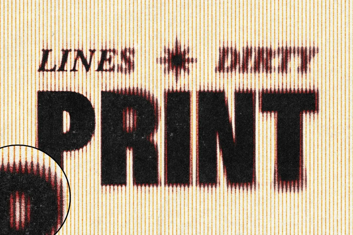 Dirty Lines Print Effect