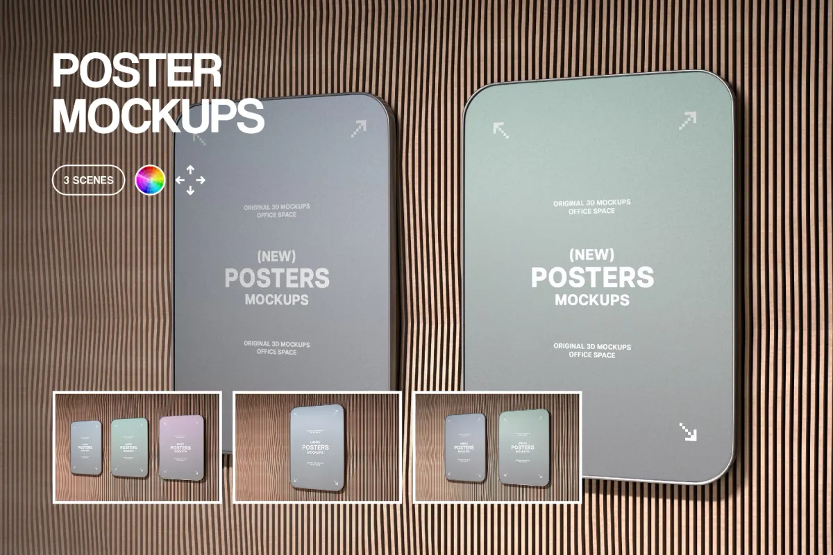 Angled Poster Mockups