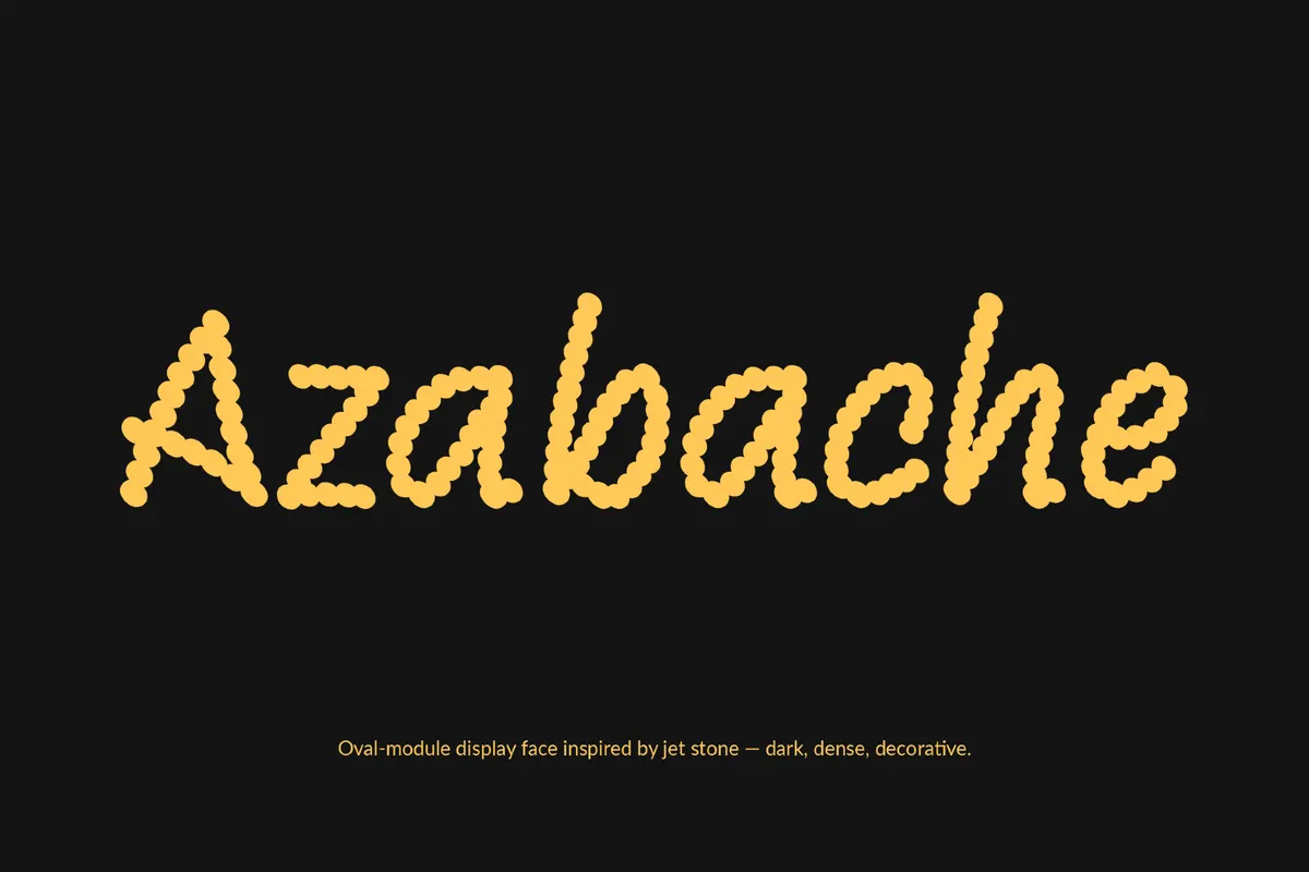 Azabache - Decorative Dot Font
