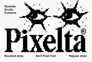 Pixelta – Bold Serif Pixel Font