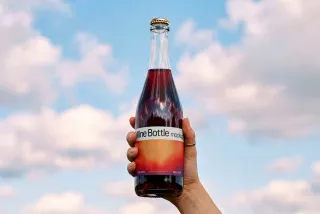 Glass Beverage Bottle Mockup