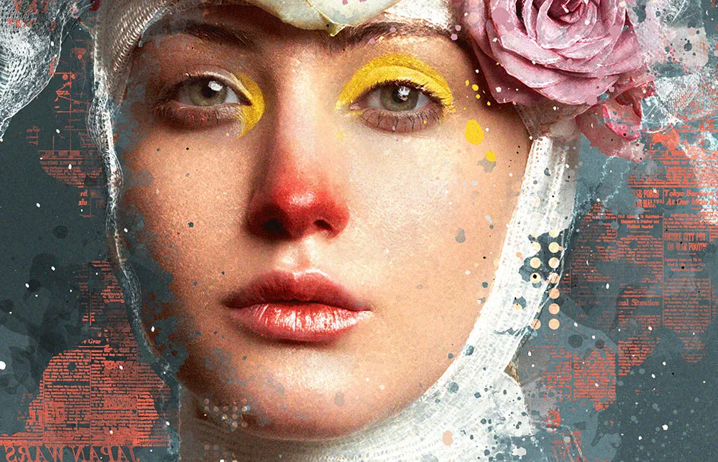 Mixed Media Photoshop Effect