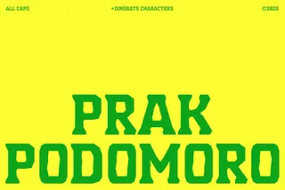 PRAK Podomoro - Hand-Cut Display Font