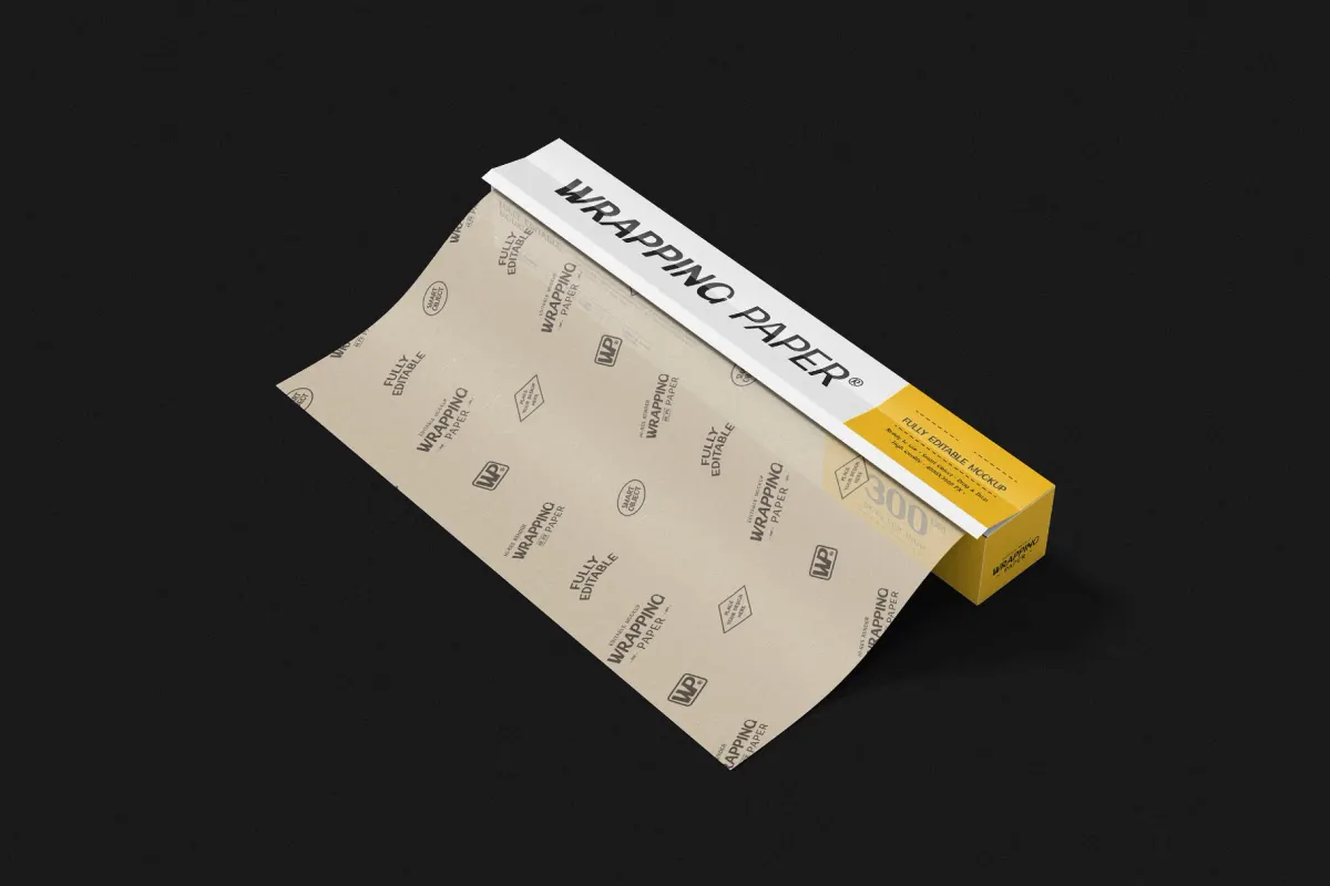Kraft Wrapping Paper Mockup