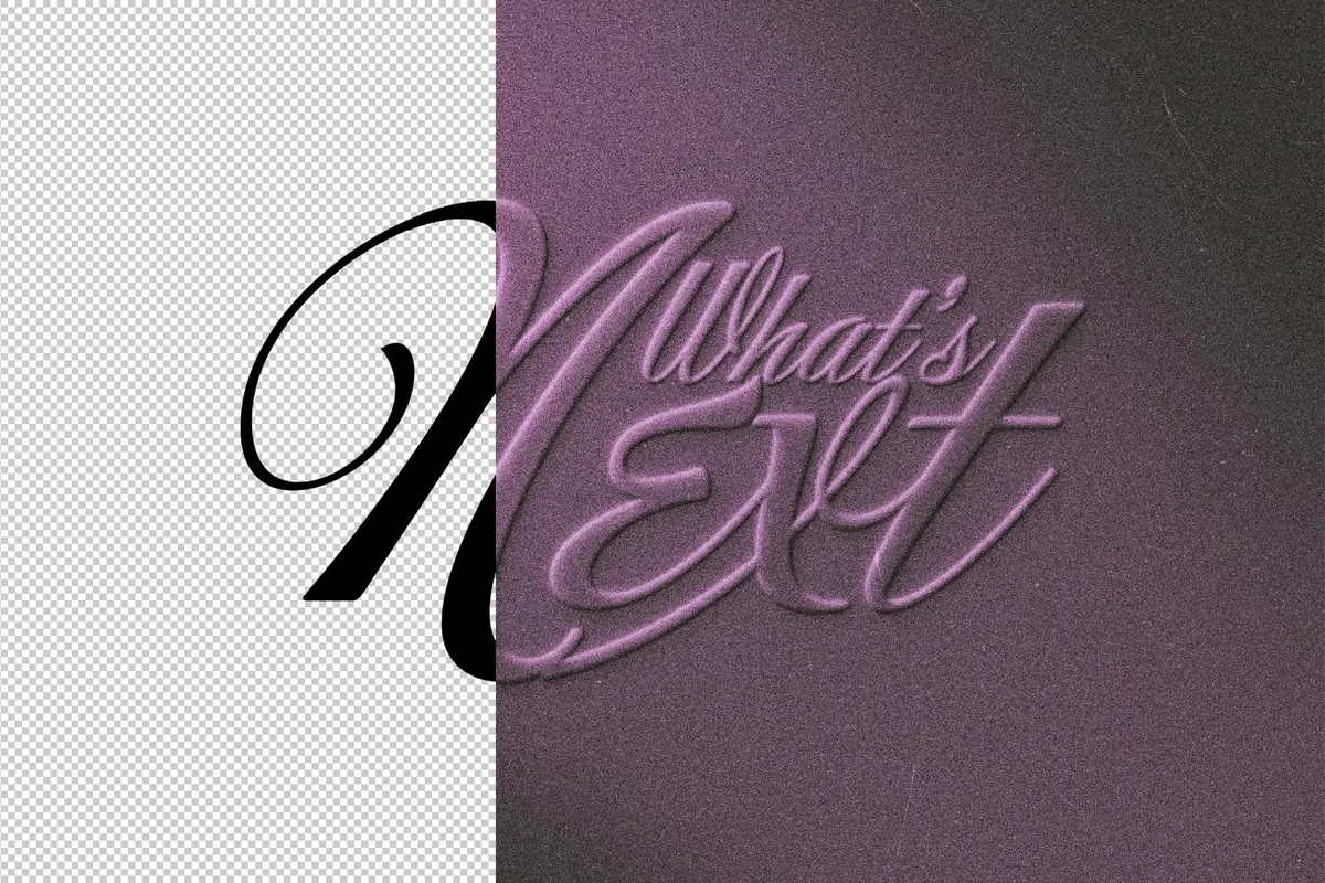 Suede Emboss Text Effect