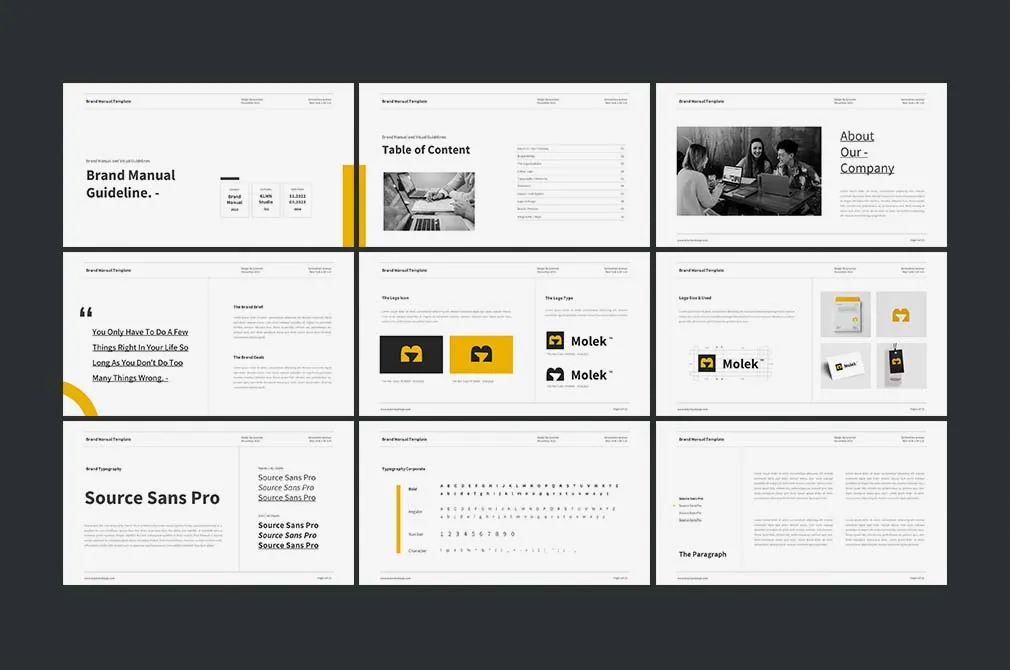Brand Manual Guidelines Template