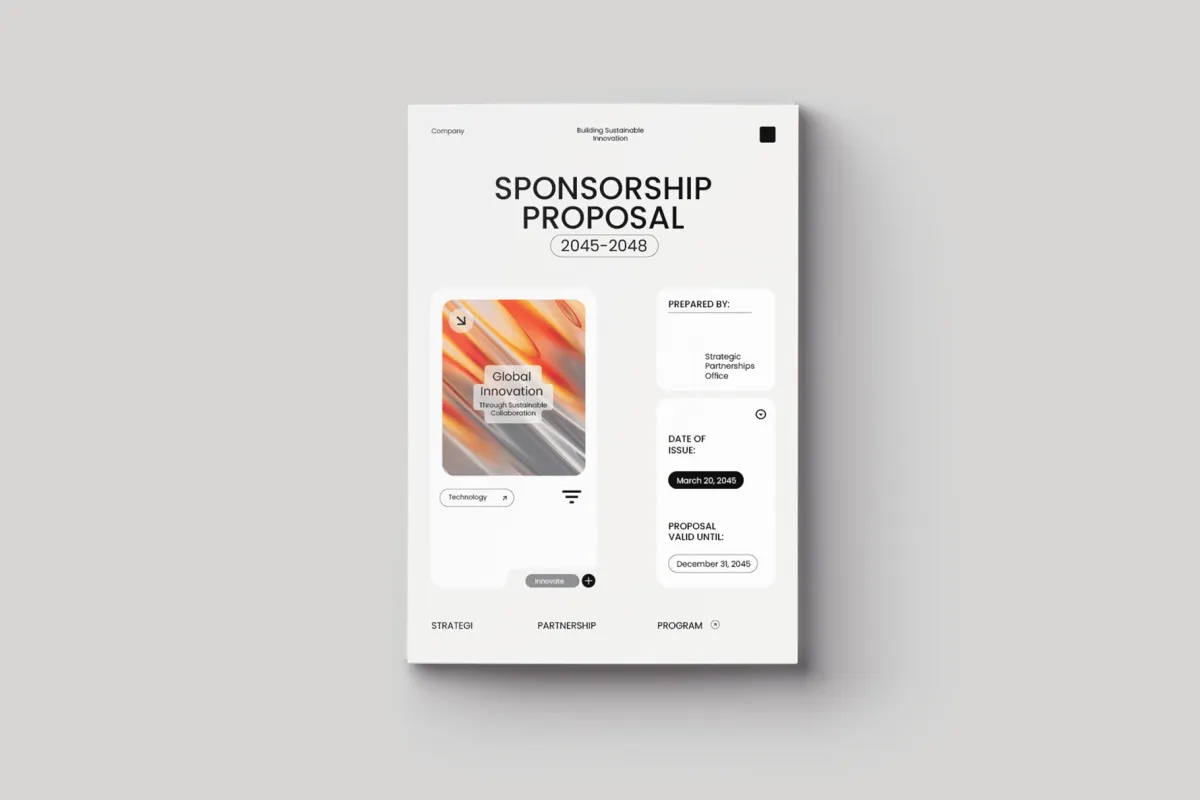 Minimalist Sponsorship Proposal Indesign Template