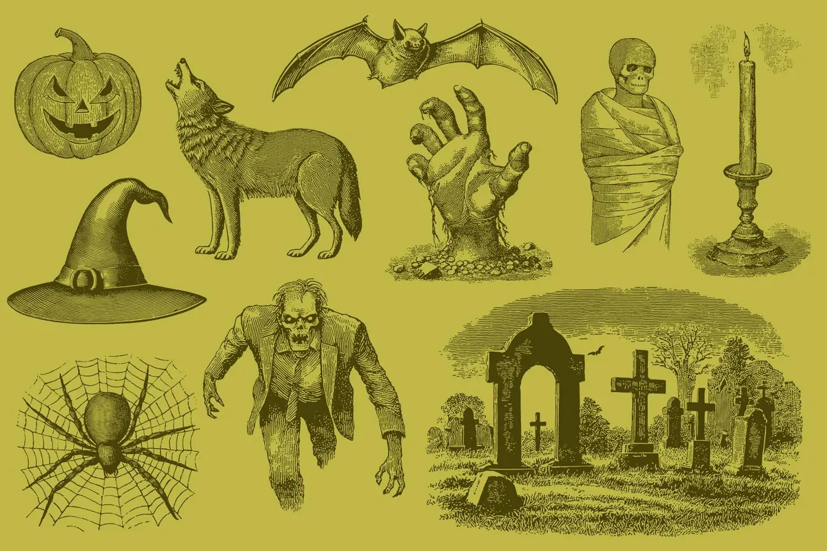 Vintage Halloween Illustrations
