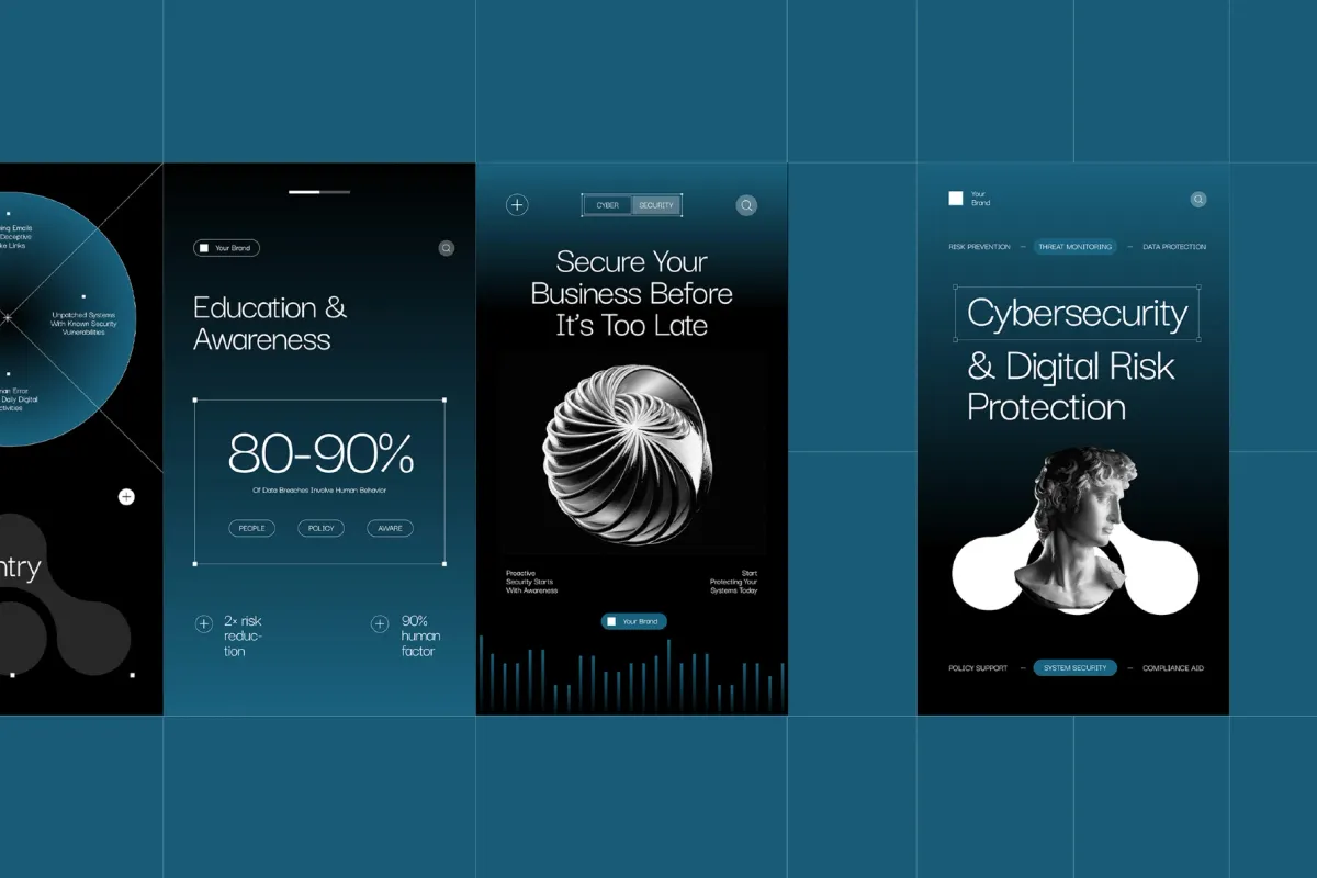 Cybersecurity Instagram Pack - Affinity Template