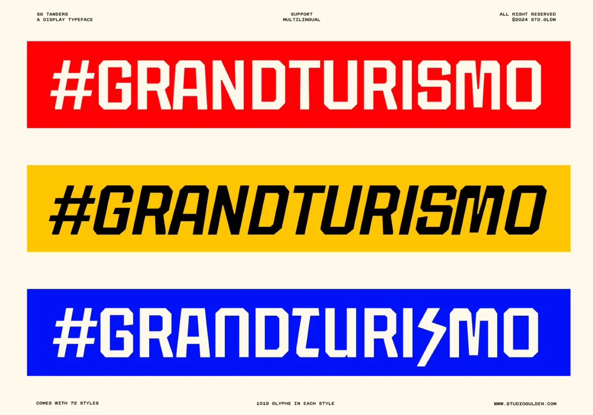 SG Tanders Superfamily: 72 Fonts