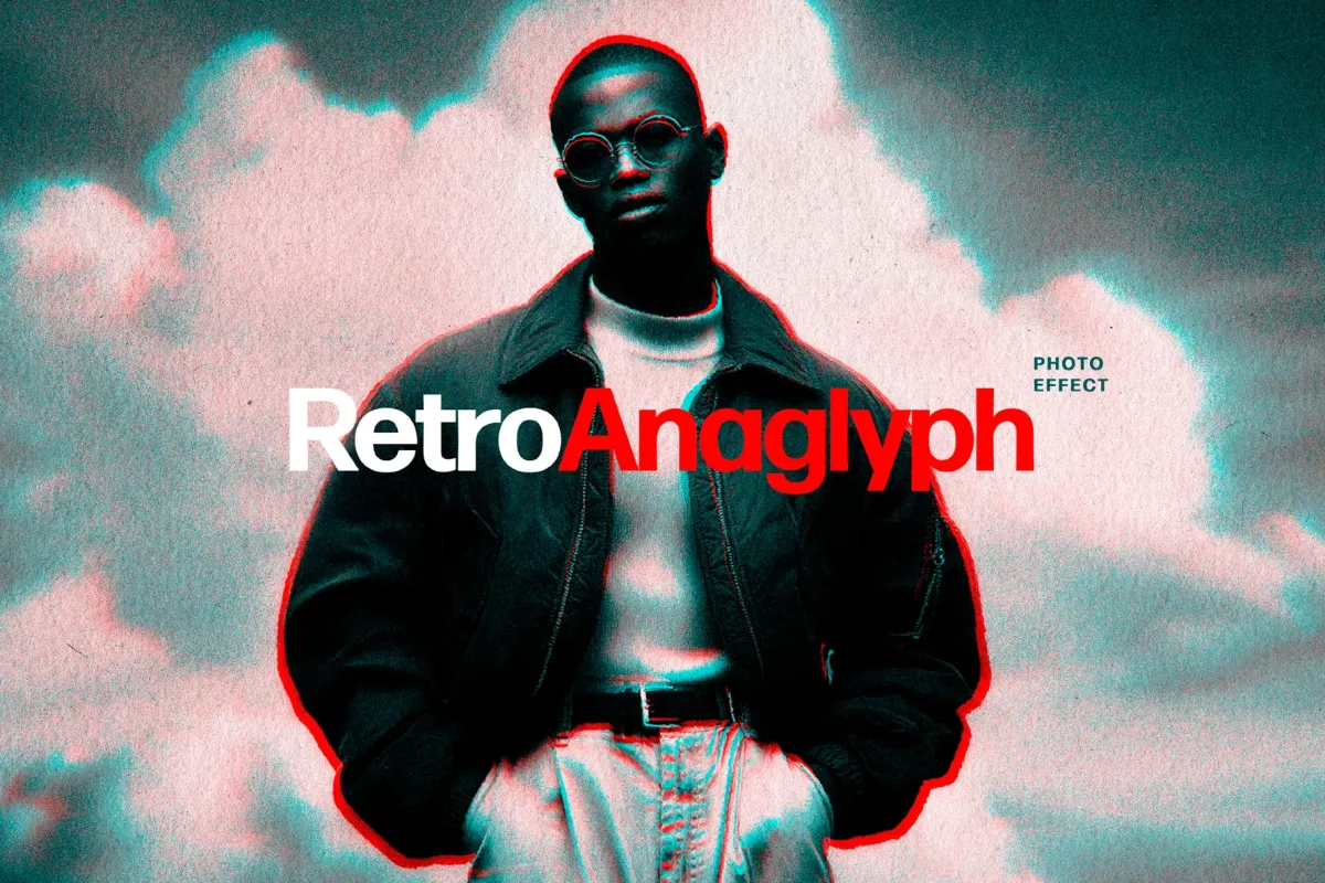 Retro Anaglyph Photo Effect