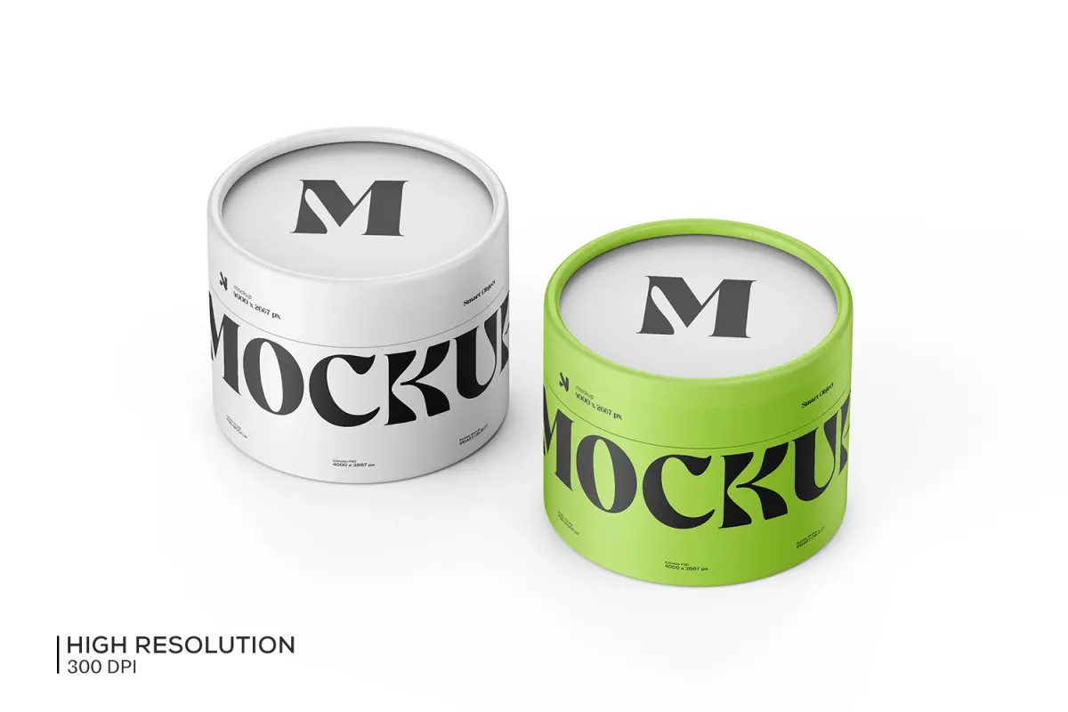Paper Tube Packaging Mockup