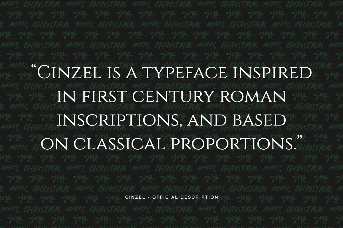 Cinzel — Free Roman Serif