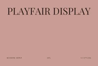 Playfair Display - Free Serif Family