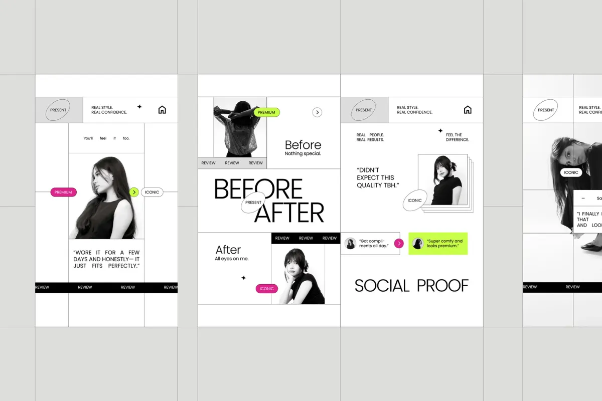 Client Reviews Canva Templates