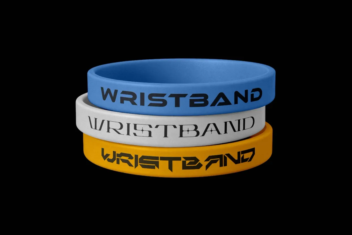 Stacked Rubber Wristbands Mockup