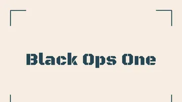 Black Ops One - Military Stencil Font