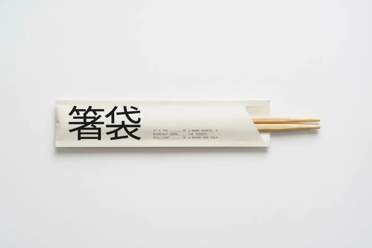 Chopstick Sleeve Mockup