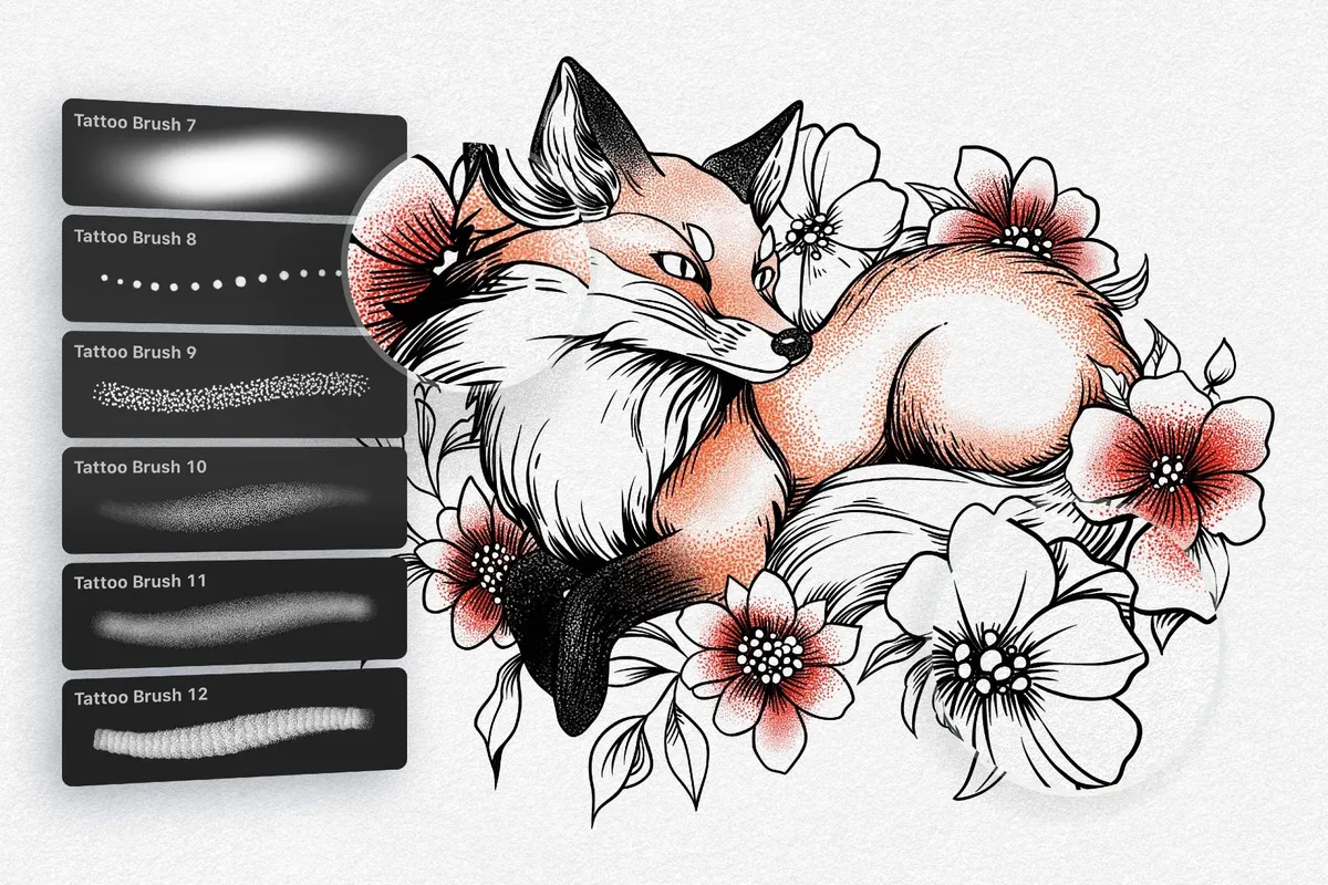 Tattoo Art Illustrator Brushes