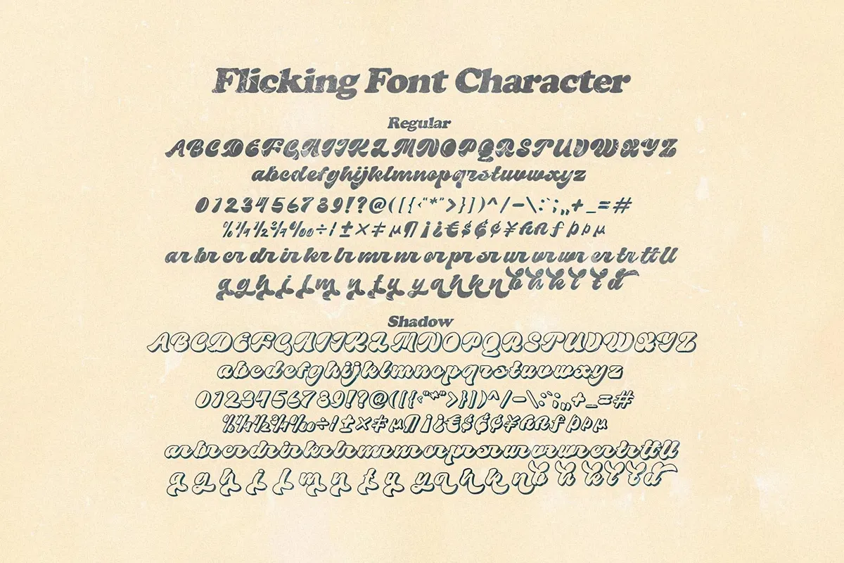 Flicking - Groovy Retro Font
