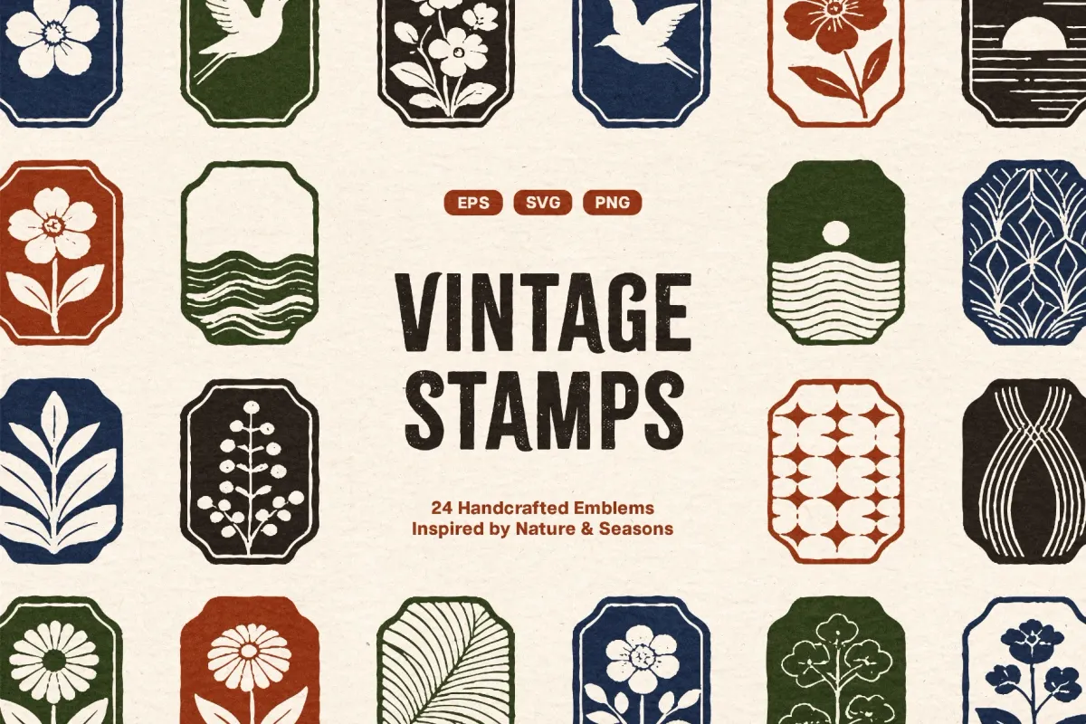 Vintage Stamp Elements