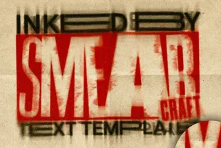 Smeared Craft Ink Text Effect