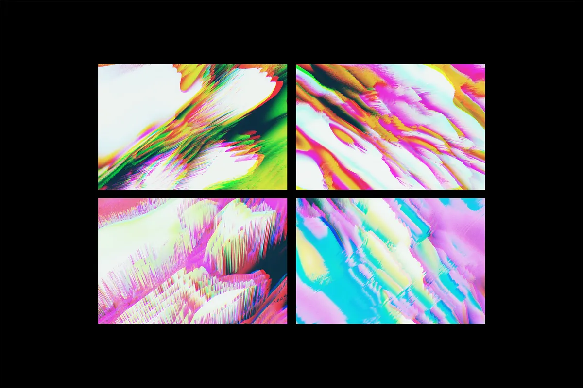 Abstract Glitched Backgrounds